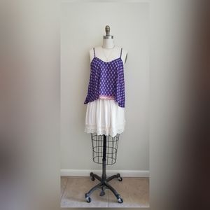 Delias Ivory Lace Trimmed Skirt